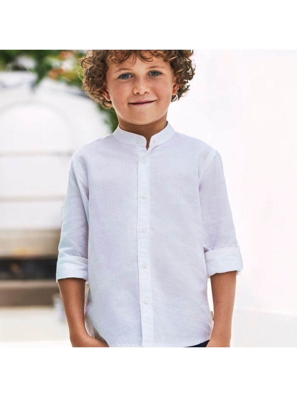 Size 5 Boys Mayoral Classic White Kids Button Down Shirt